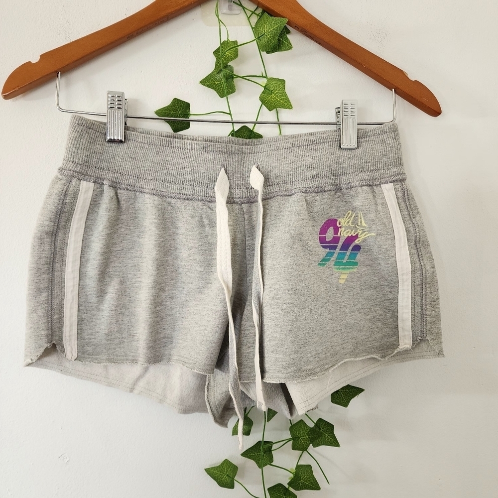 Retro 2000s Grey with White Stripe Lounge Shorts